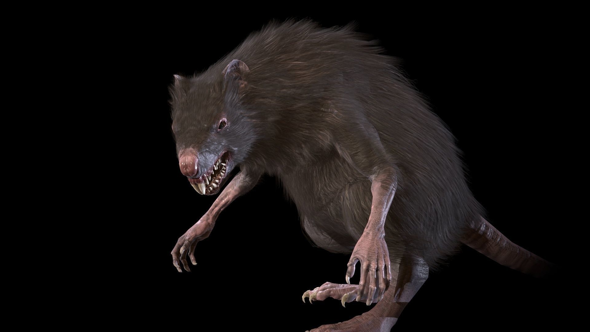 WereRat rat Low-poly 3D model_2