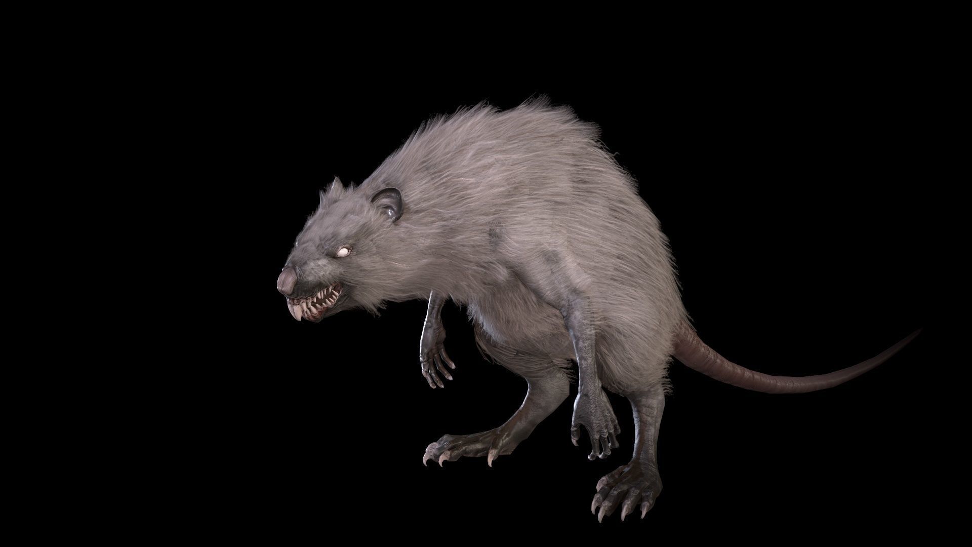 WereRat rat Low-poly 3D model_21