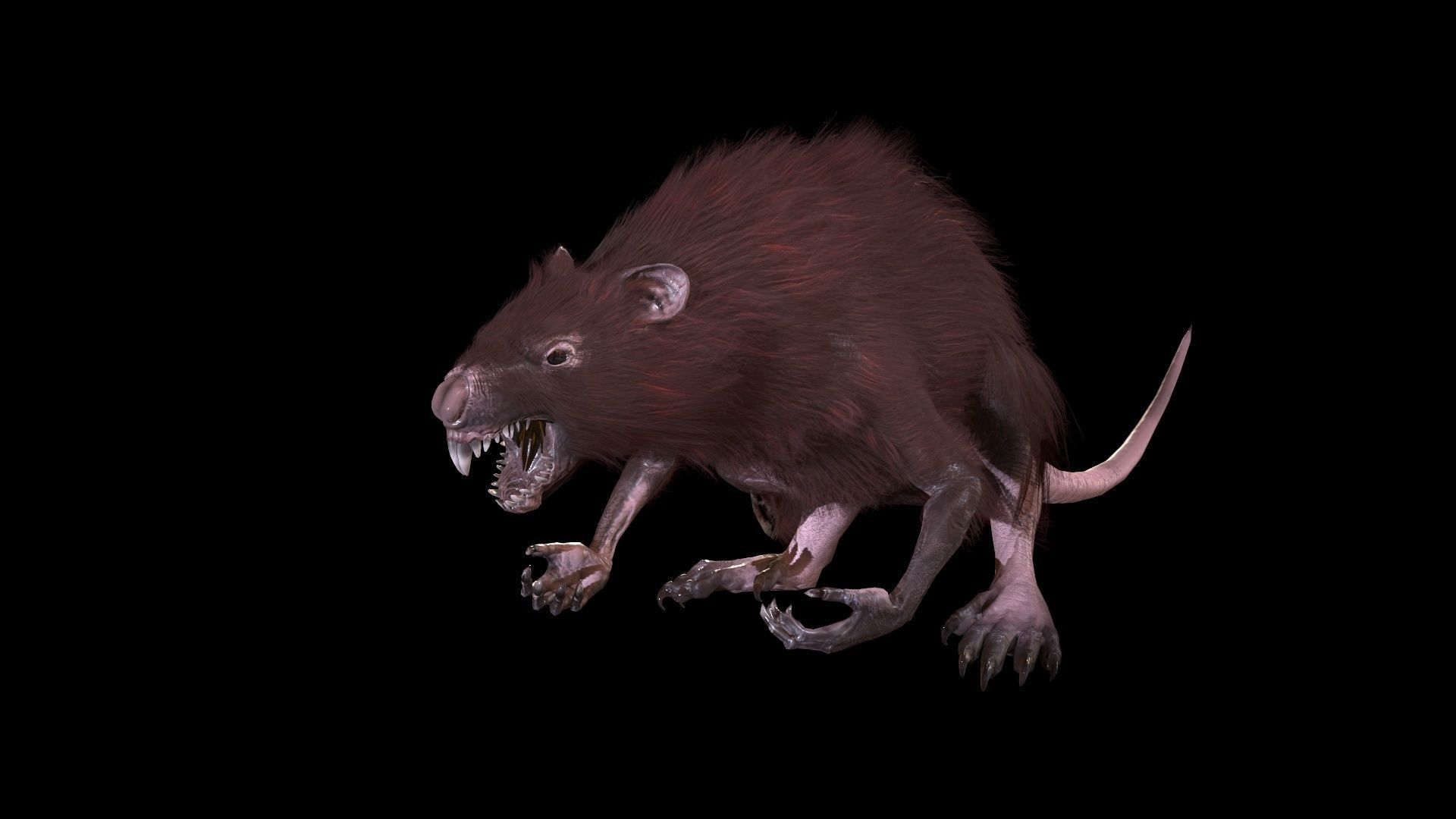WereRat rat Low-poly 3D model_15