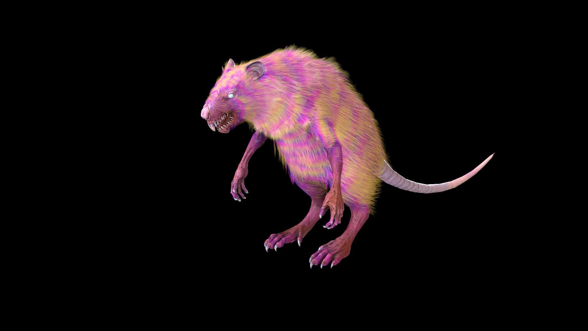 WereRat rat Low-poly 3D model_34