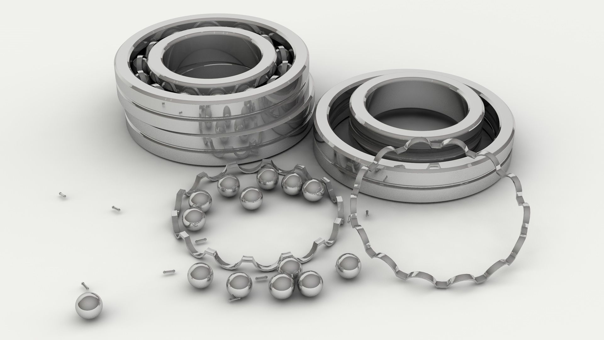 A set of models of six ball and roller bearings 3D model_4