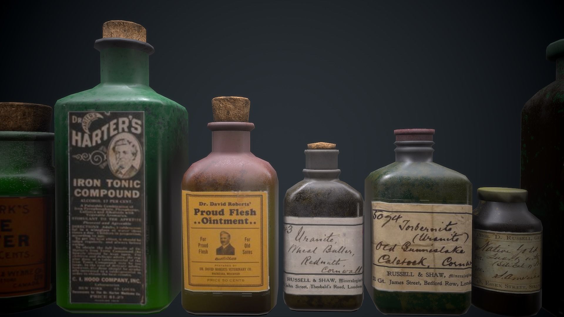 Old Jars Low-poly 3D model_7