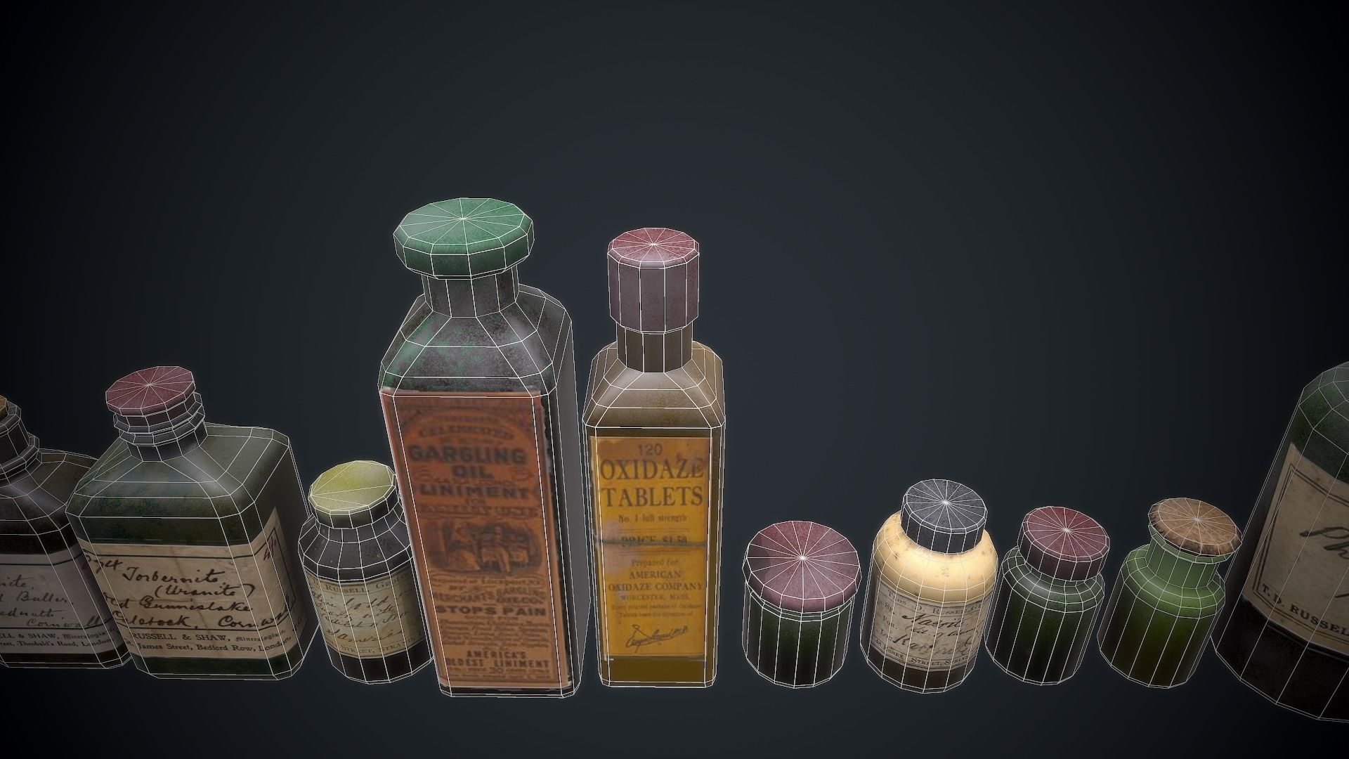 Old Jars Low-poly 3D model_10