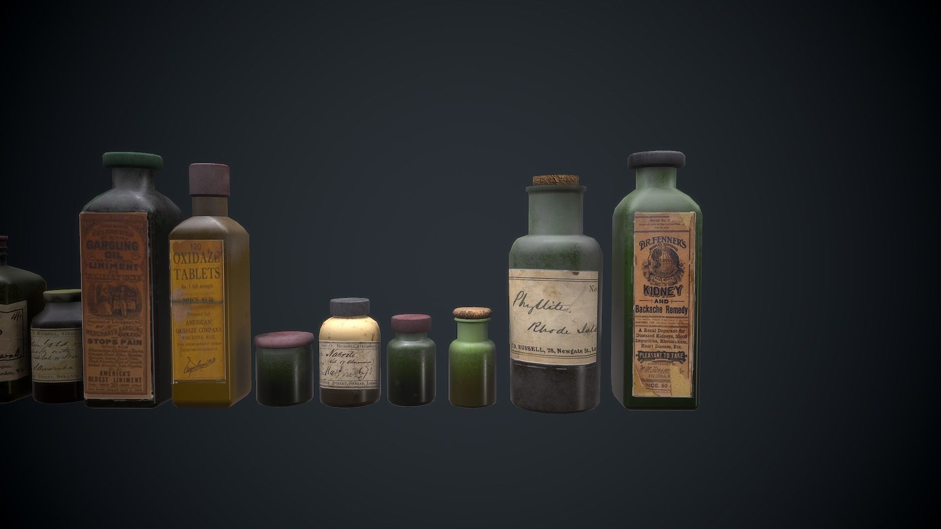 Old Jars Low-poly 3D model_4