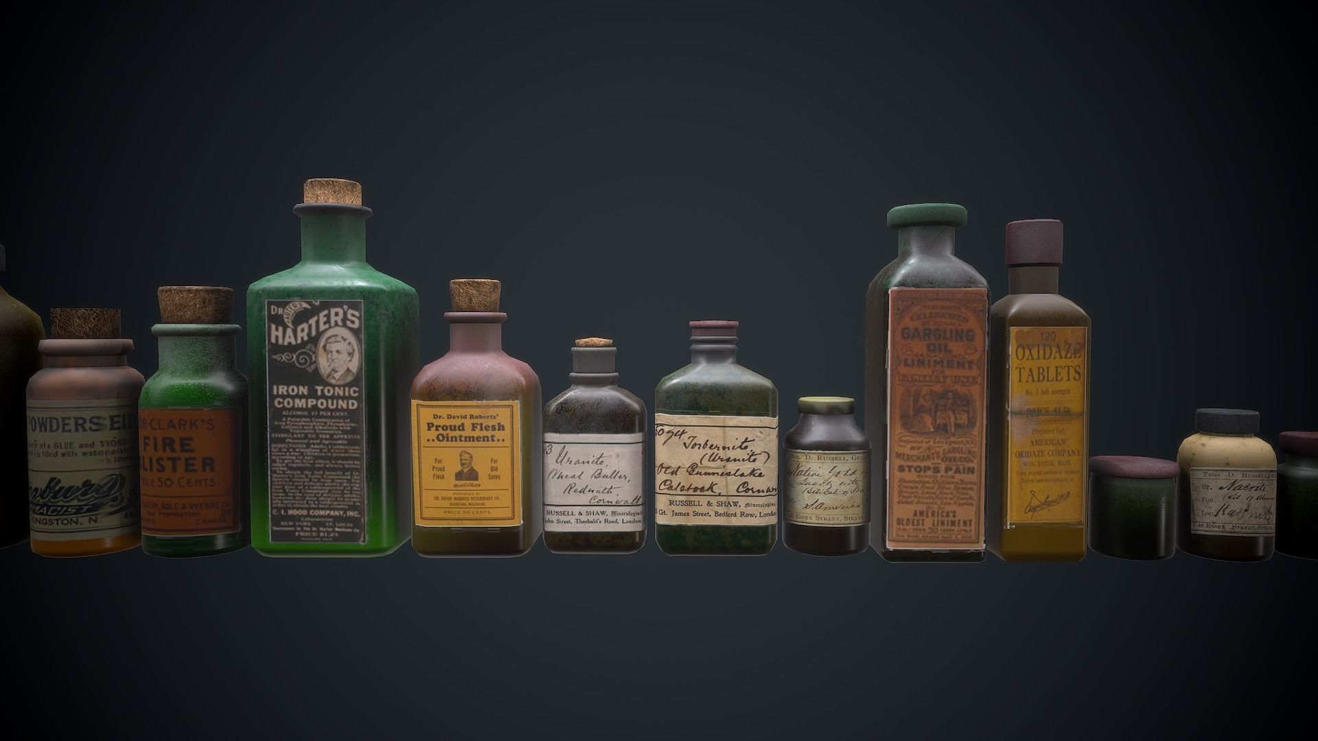 Old Jars Low-poly 3D model_3