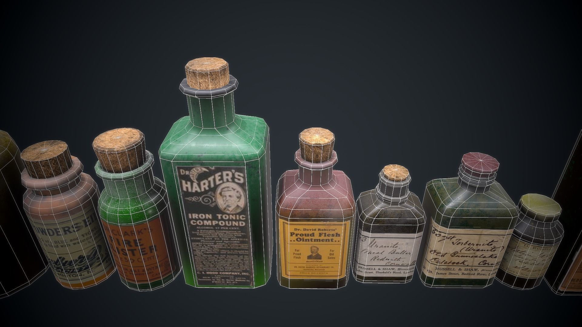 Old Jars Low-poly 3D model_9