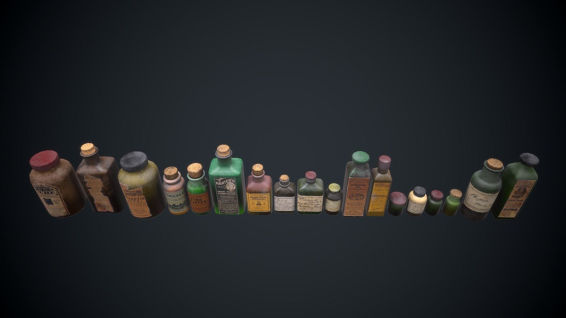 Old Jars Low-poly 3D model_5