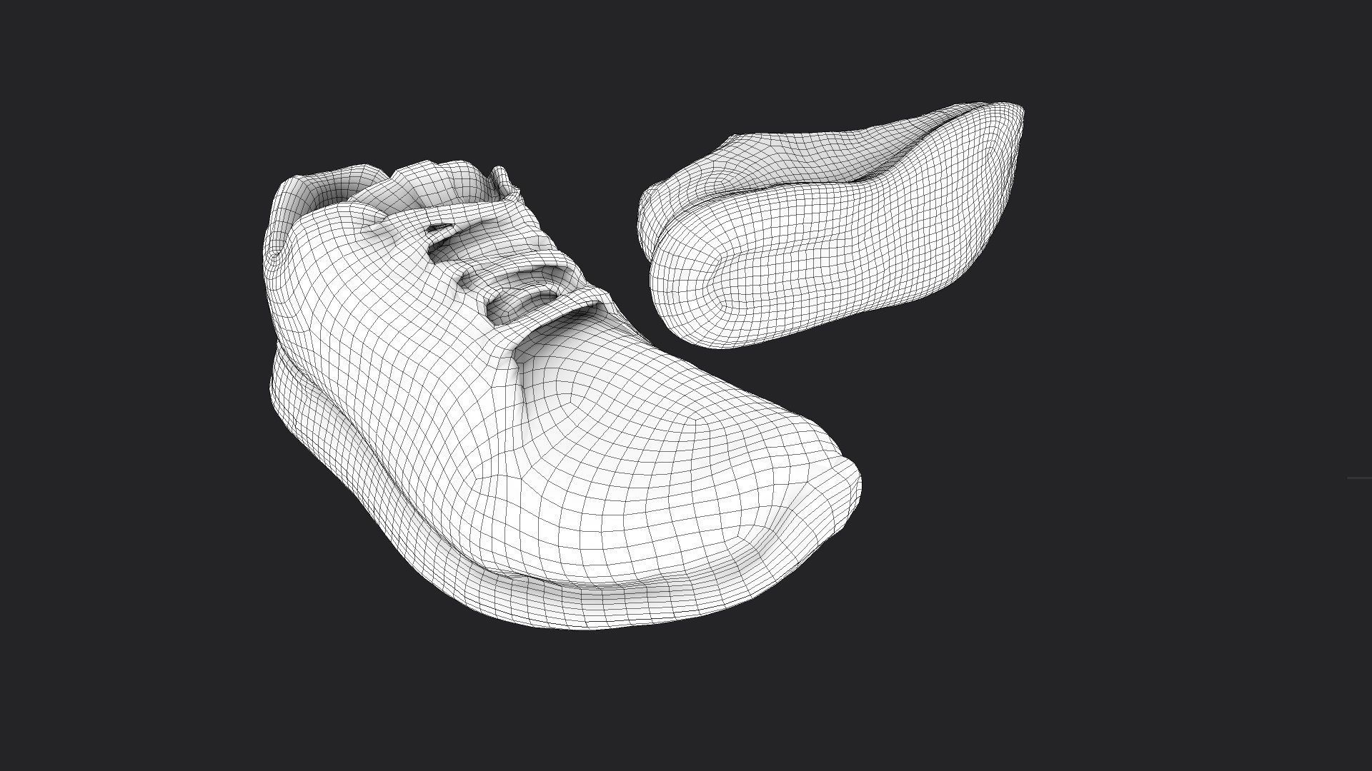 Pair of Sneakers Low-poly 3D model_11