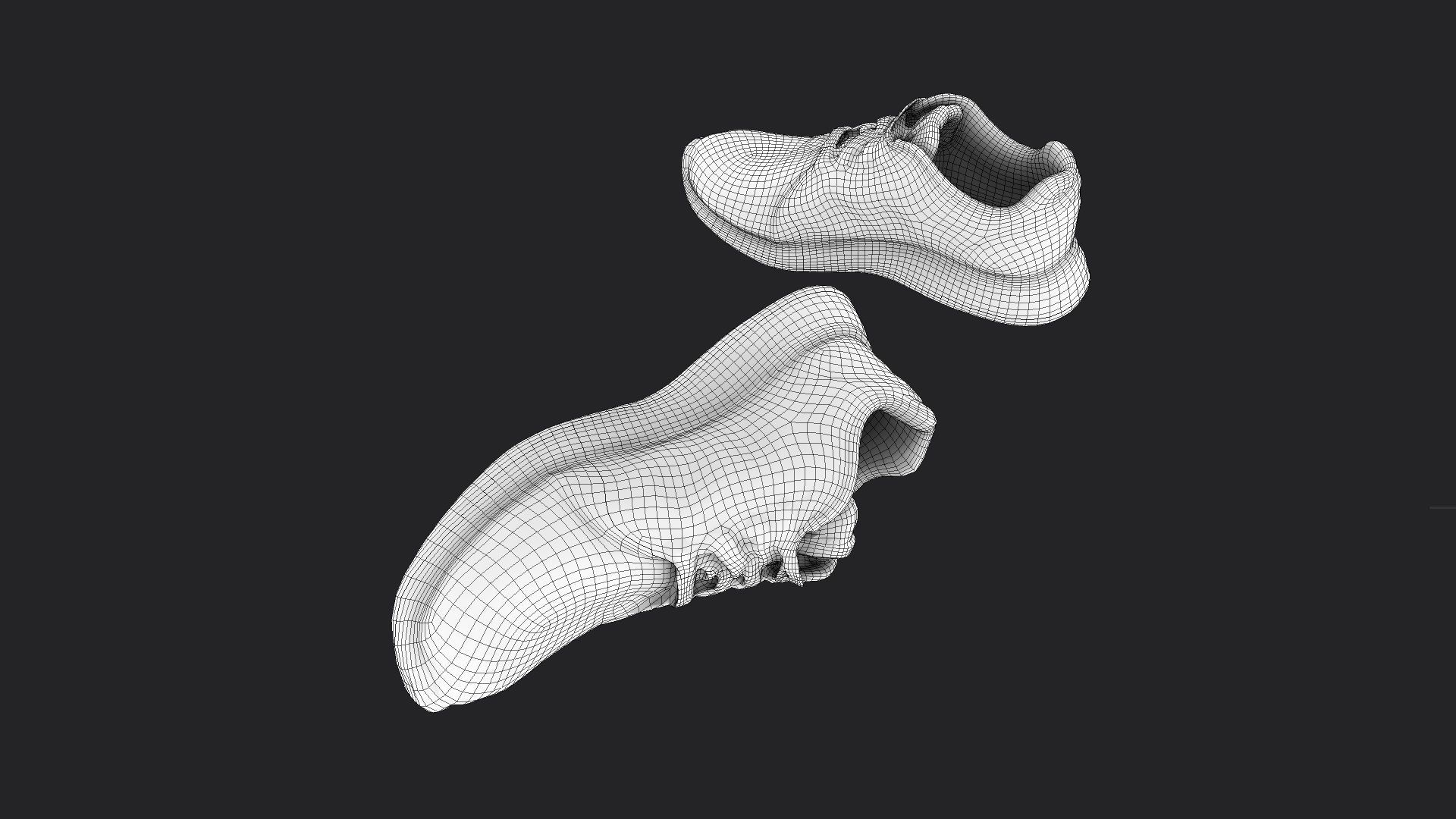 Pair of Sneakers Low-poly 3D model_8
