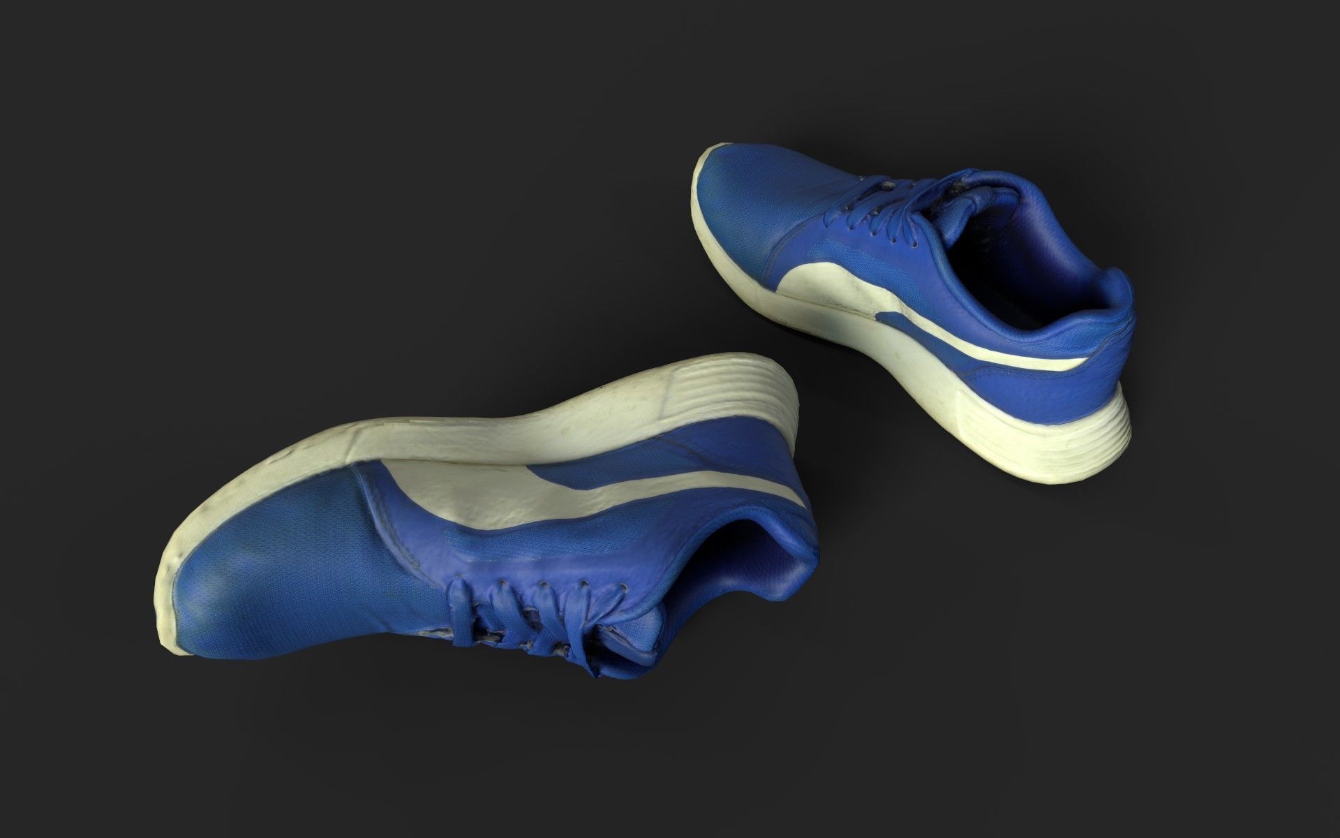 Pair of Sneakers Low-poly 3D model_2
