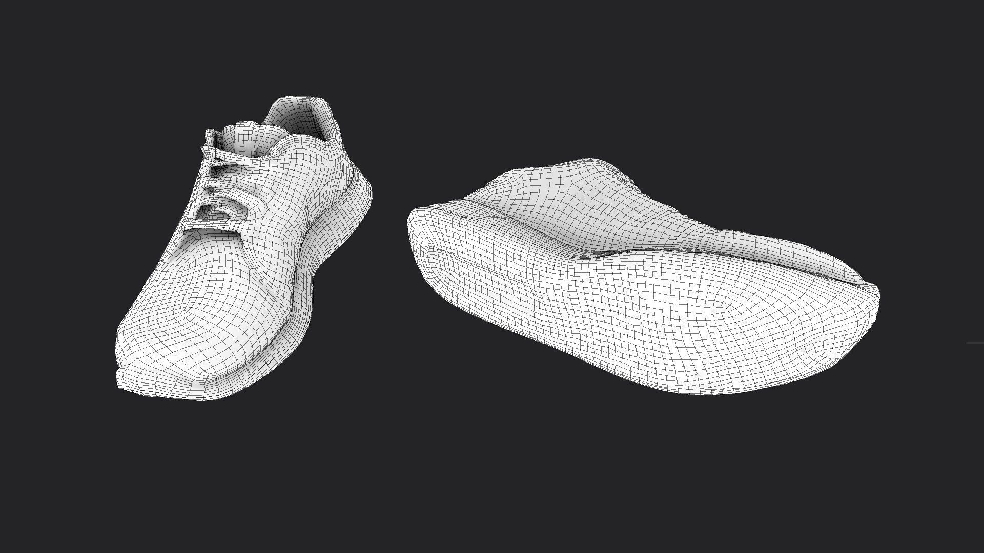 Pair of Sneakers Low-poly 3D model_7