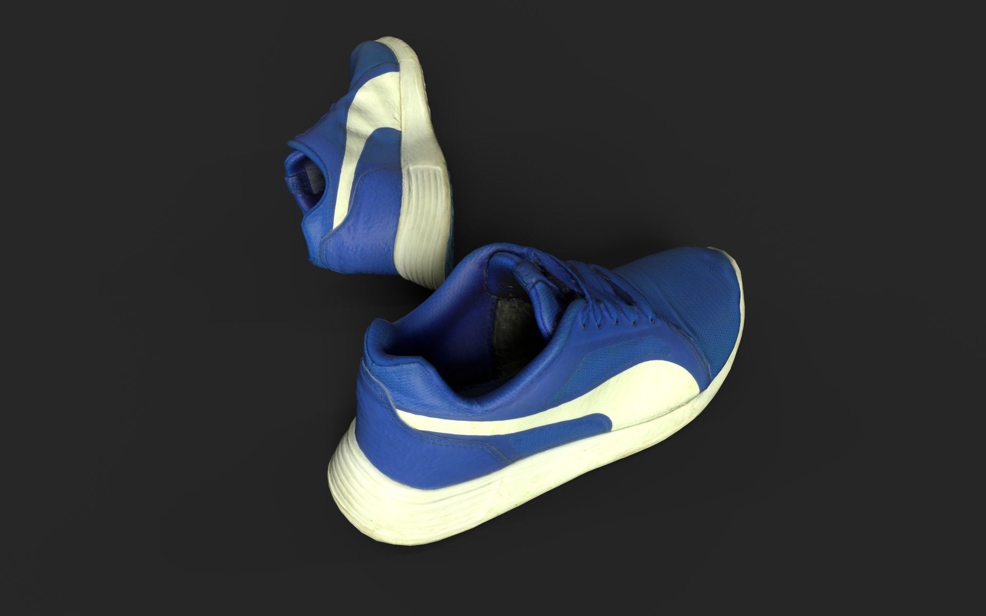 Pair of Sneakers Low-poly 3D model_4