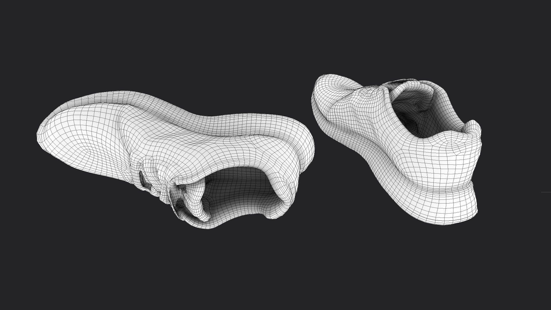 Pair of Sneakers Low-poly 3D model_9