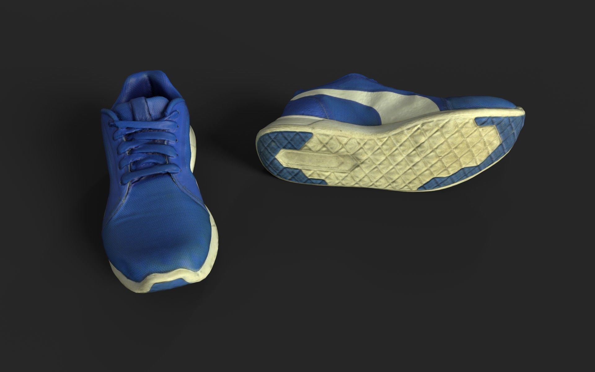Pair of Sneakers Low-poly 3D model_6
