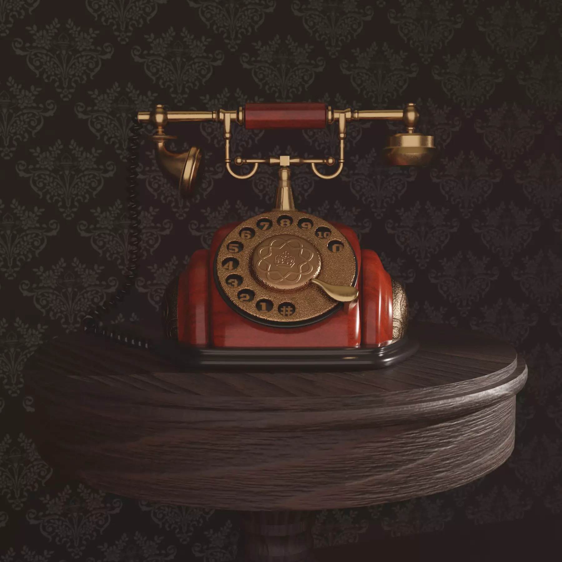 Old telephone 3D model