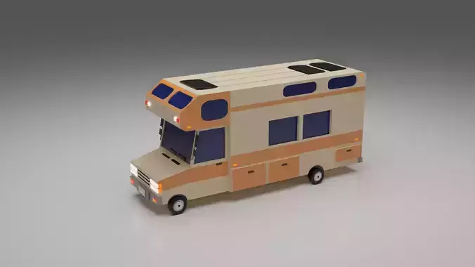 RV Motorhome Low-poly 