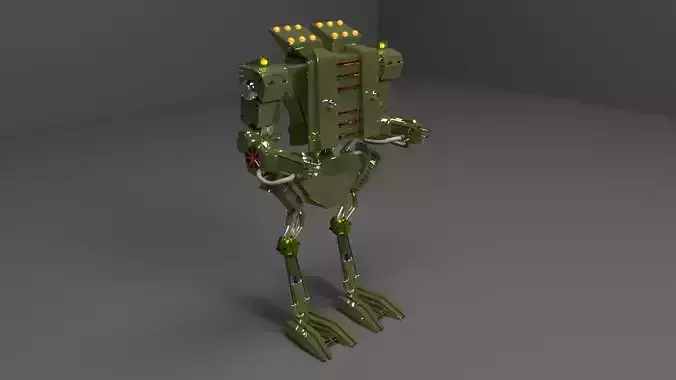 Sci-fi Metallic Robot