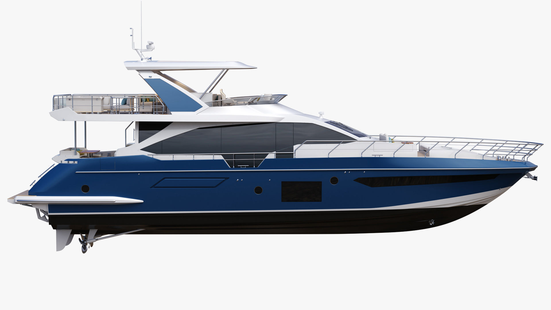 Luxury Motor Yacht Generic 3D model_1