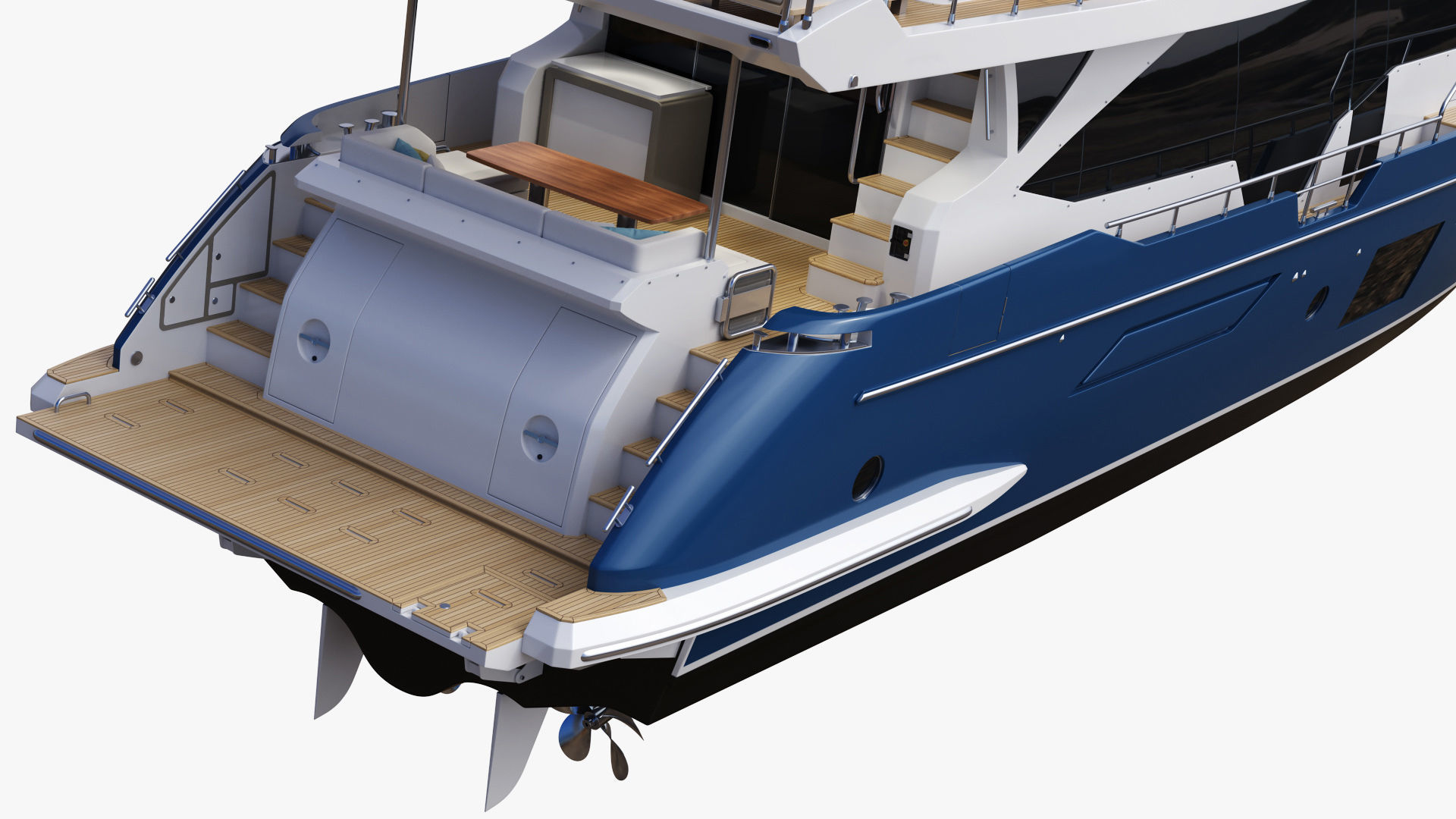 Luxury Motor Yacht Generic 3D model_16