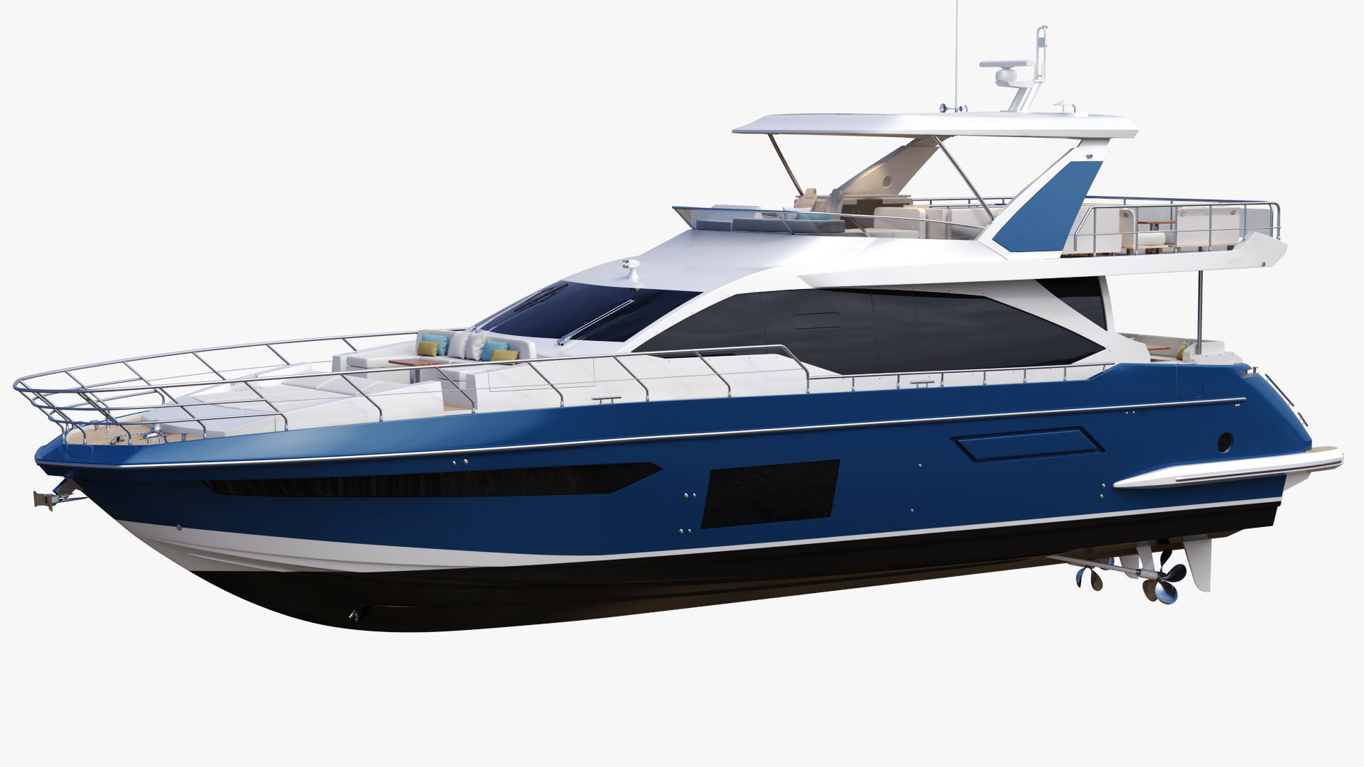 Luxury Motor Yacht Generic 3D model_10
