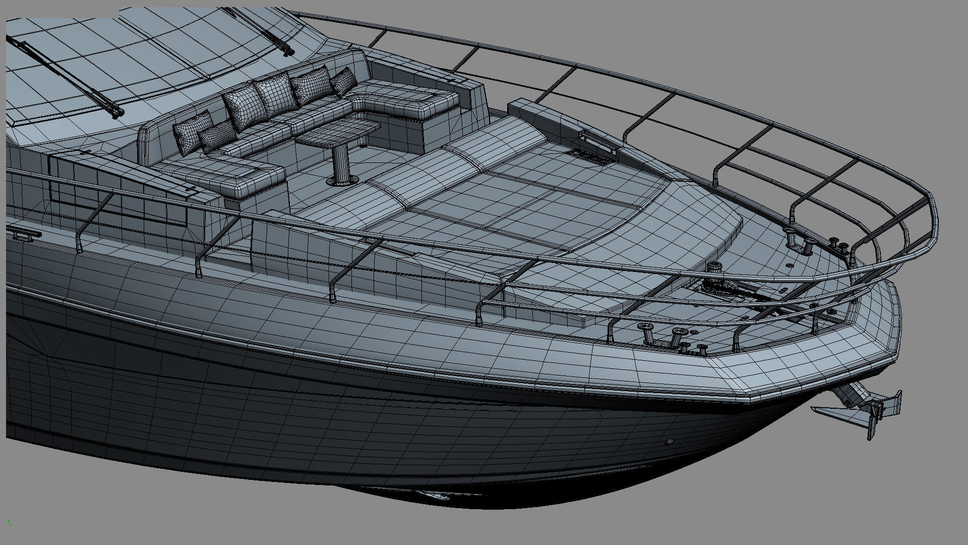 Luxury Motor Yacht Generic 3D model_33