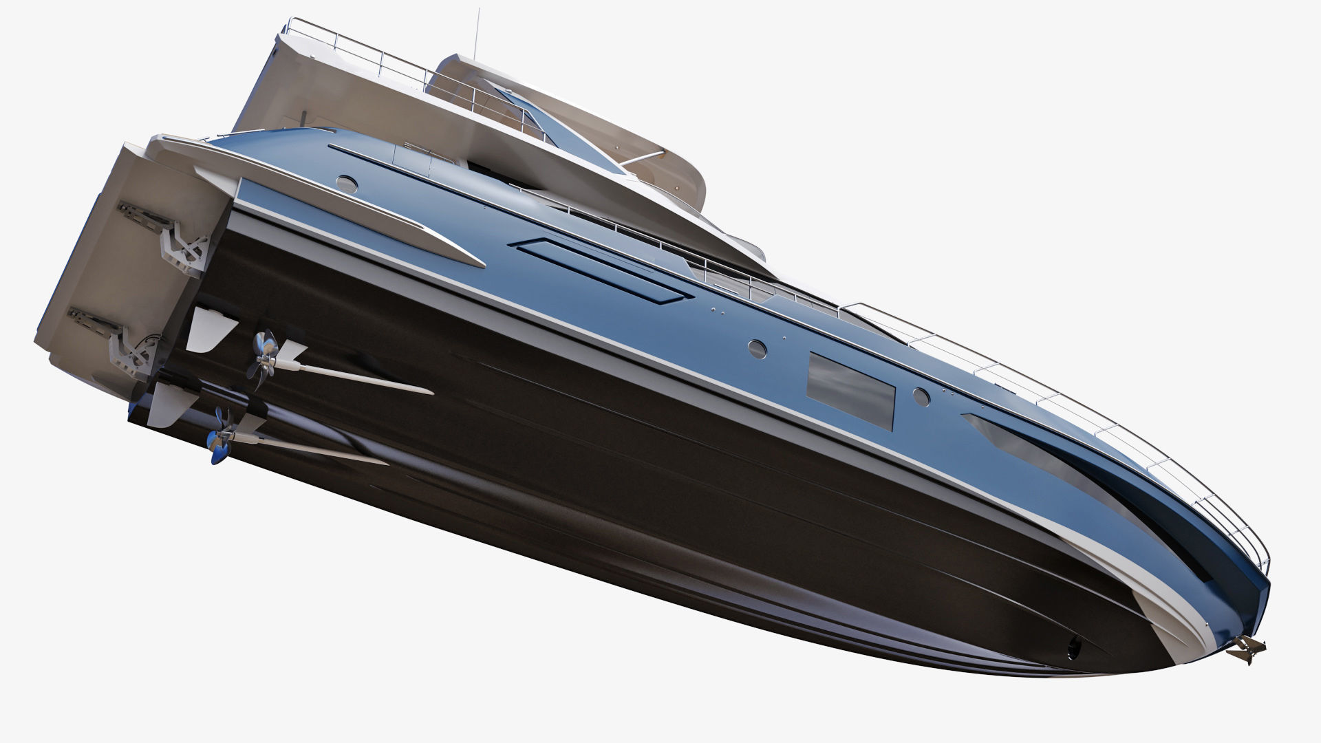 Luxury Motor Yacht Generic 3D model_29