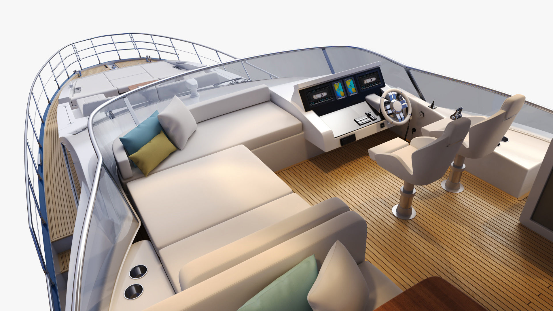 Luxury Motor Yacht Generic 3D model_26
