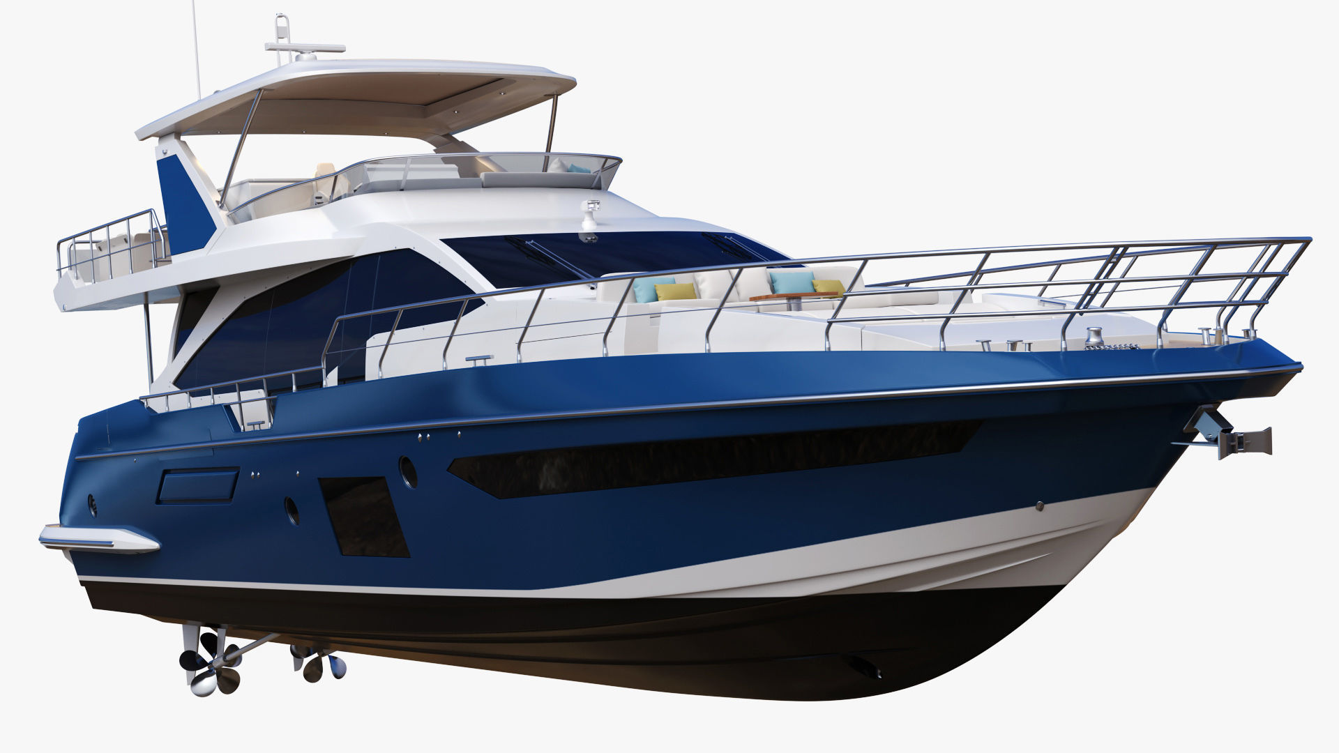 Luxury Motor Yacht Generic 3D model_8