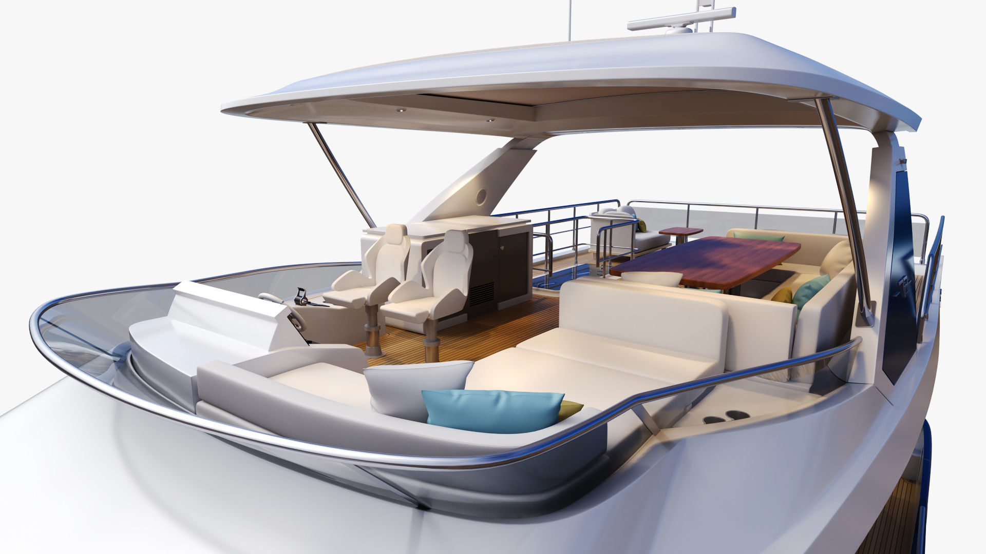 Luxury Motor Yacht Generic 3D model_25