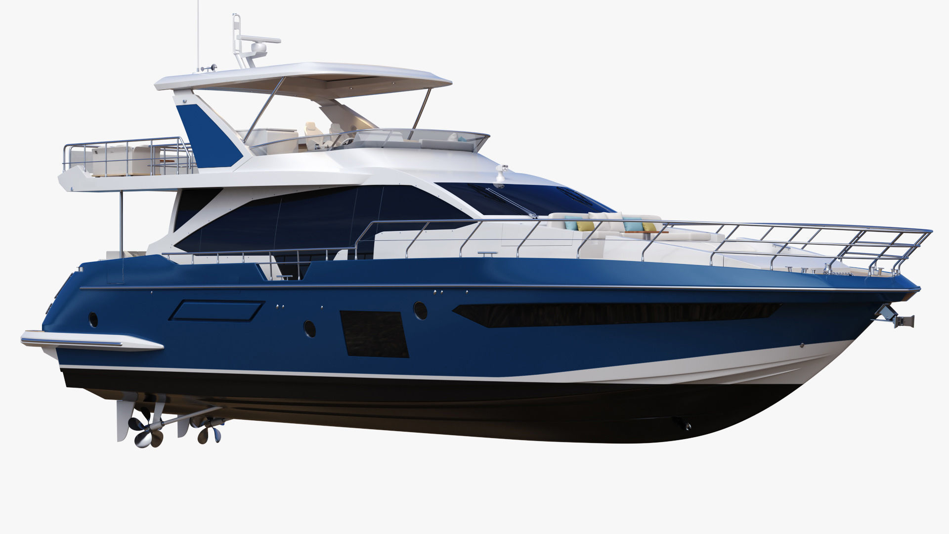 Luxury Motor Yacht Generic 3D model_3