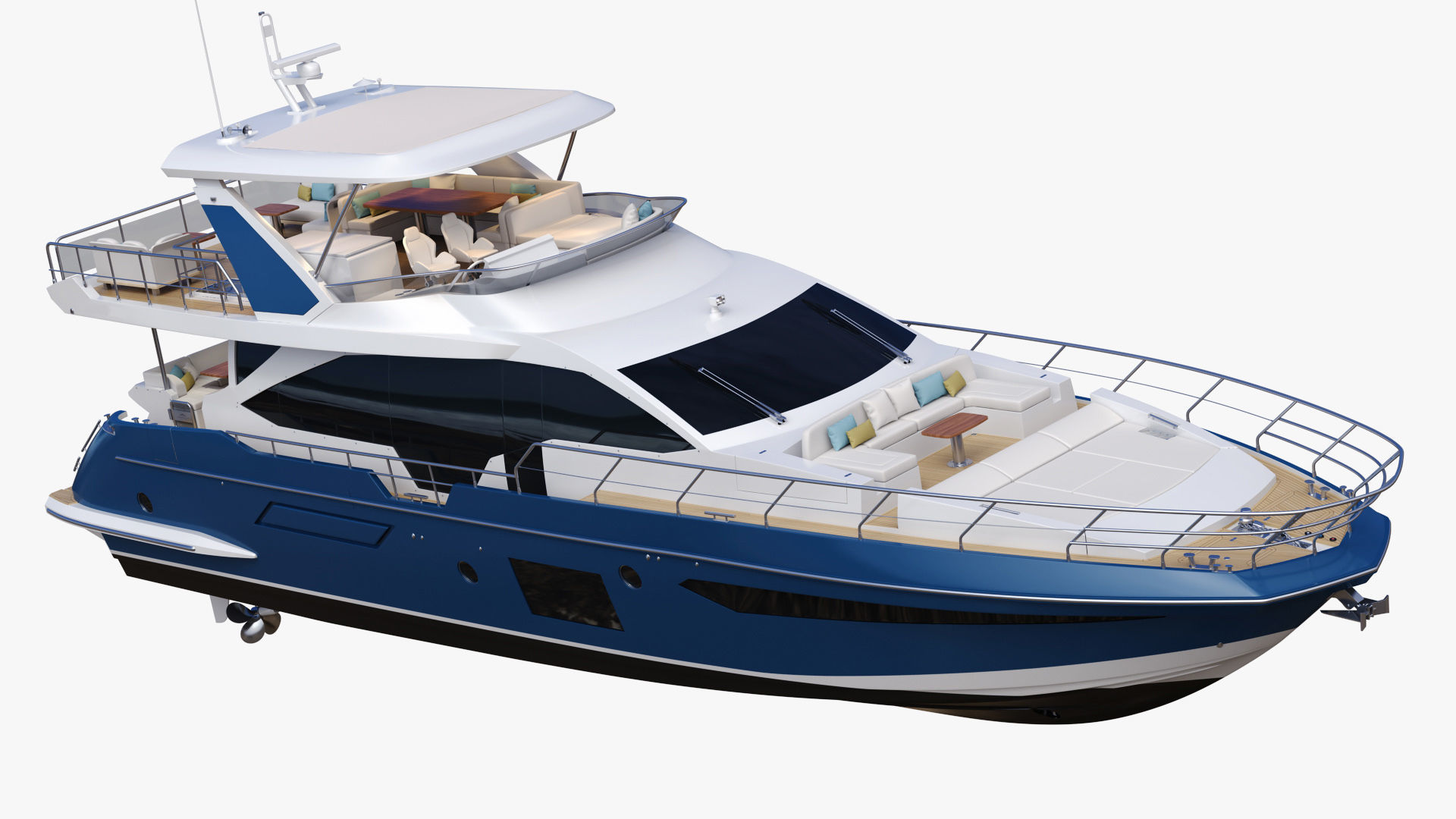 Luxury Motor Yacht Generic 3D model_4