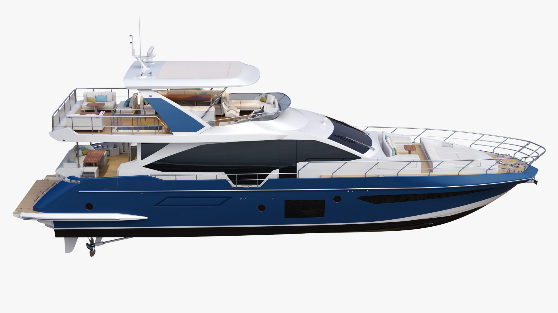 Luxury Motor Yacht Generic 3D model_2