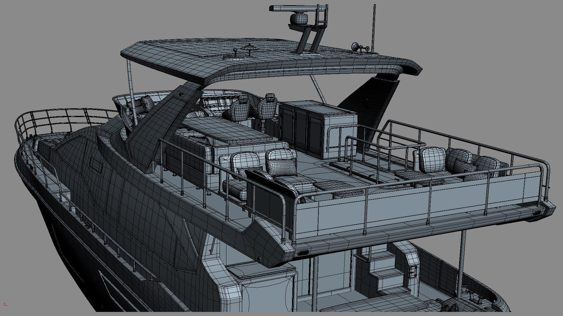 Luxury Motor Yacht Generic 3D model_35