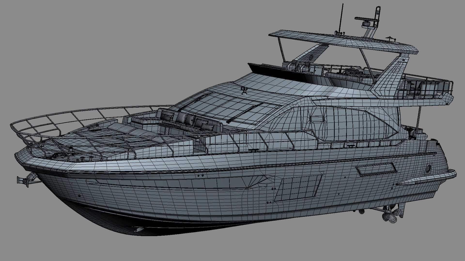 Luxury Motor Yacht Generic 3D model_32
