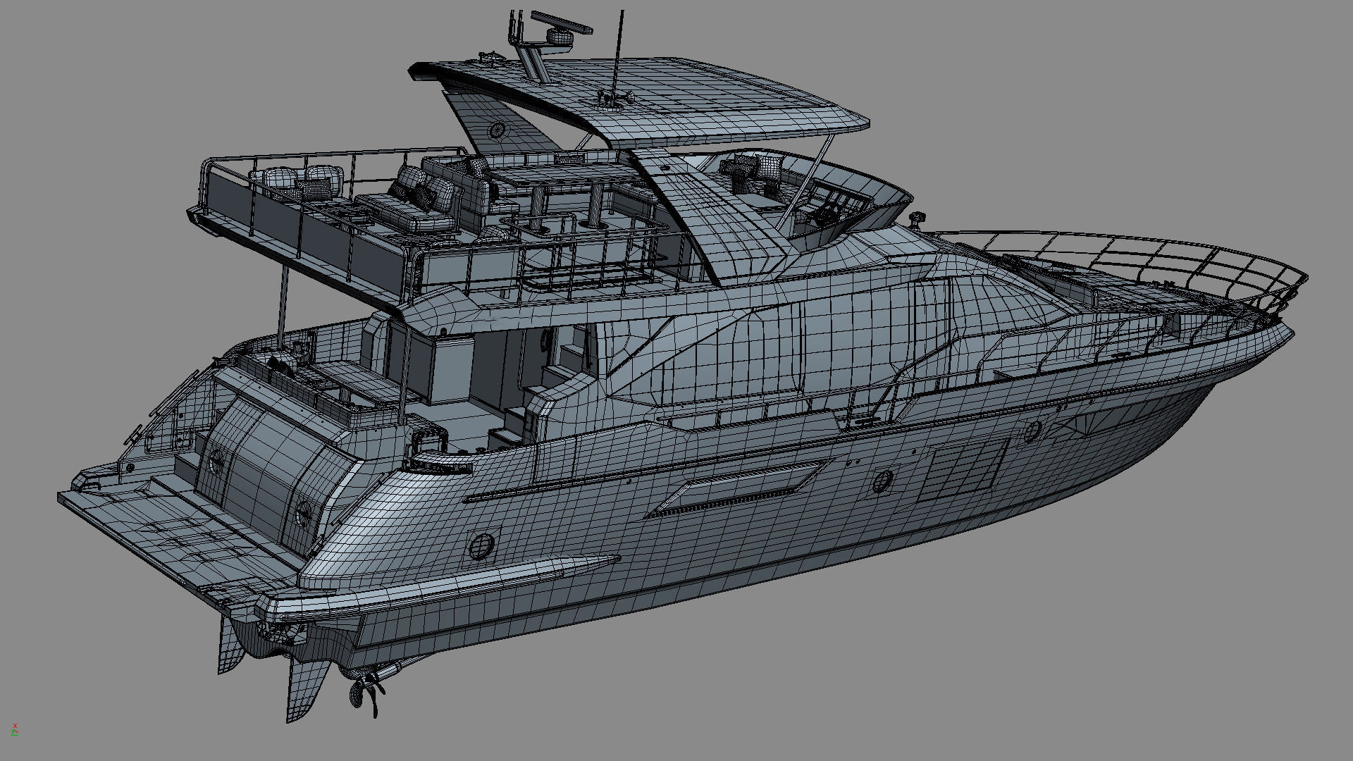 Luxury Motor Yacht Generic 3D model_31