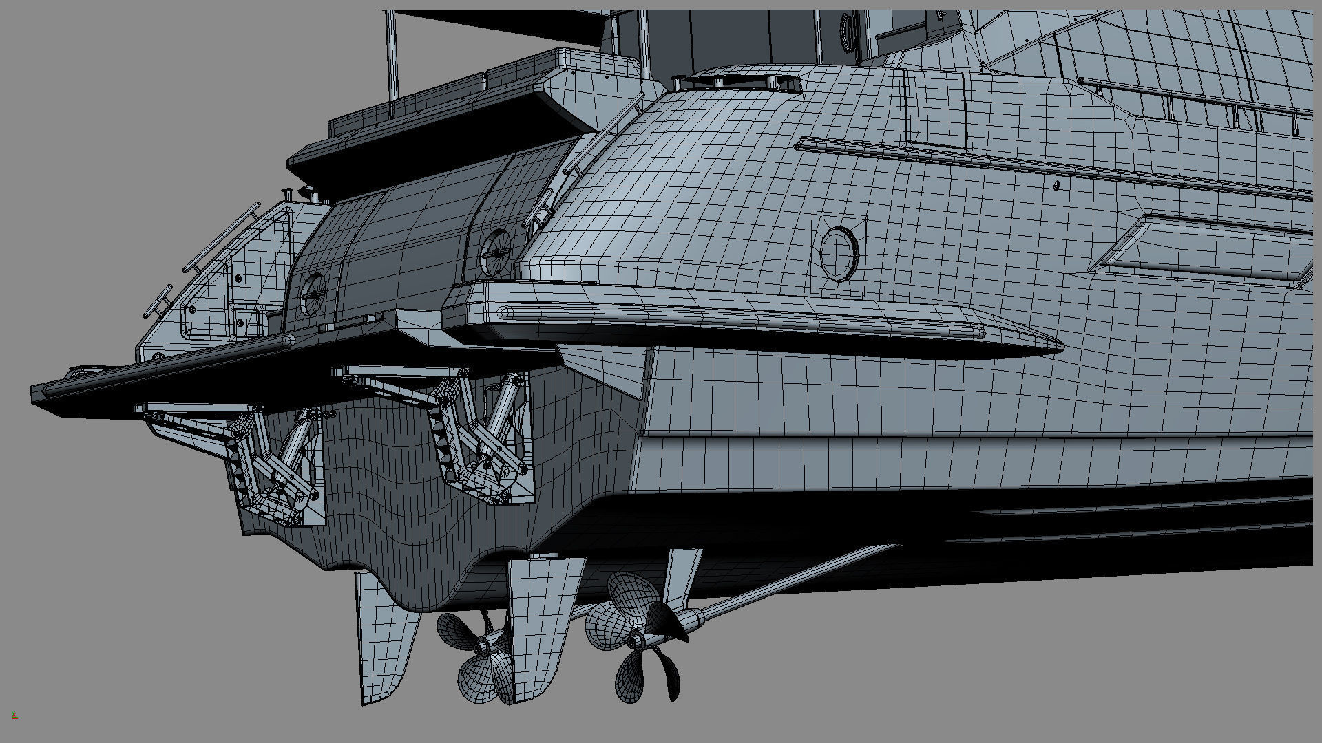 Luxury Motor Yacht Generic 3D model_34