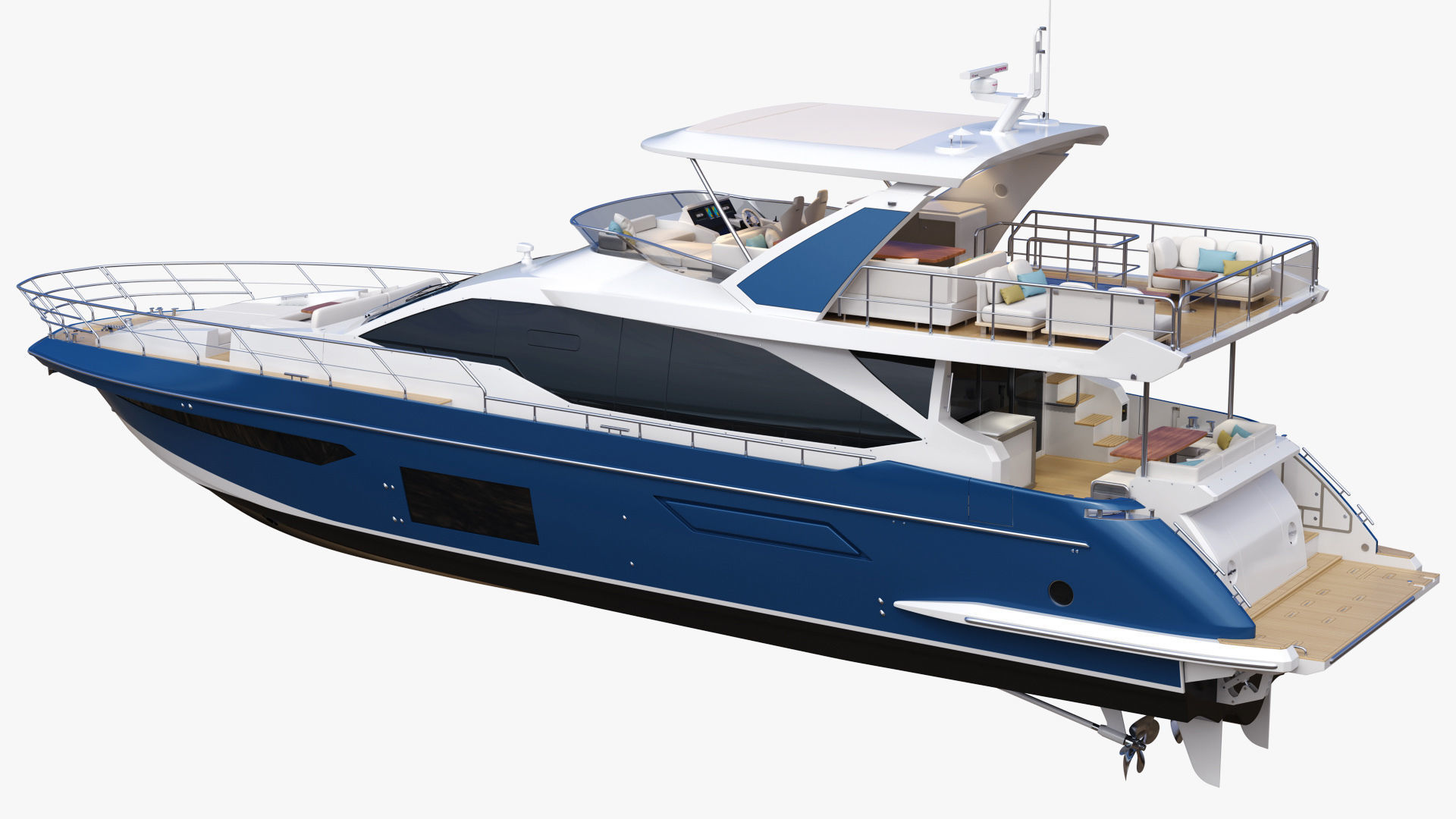 Luxury Motor Yacht Generic 3D model_9