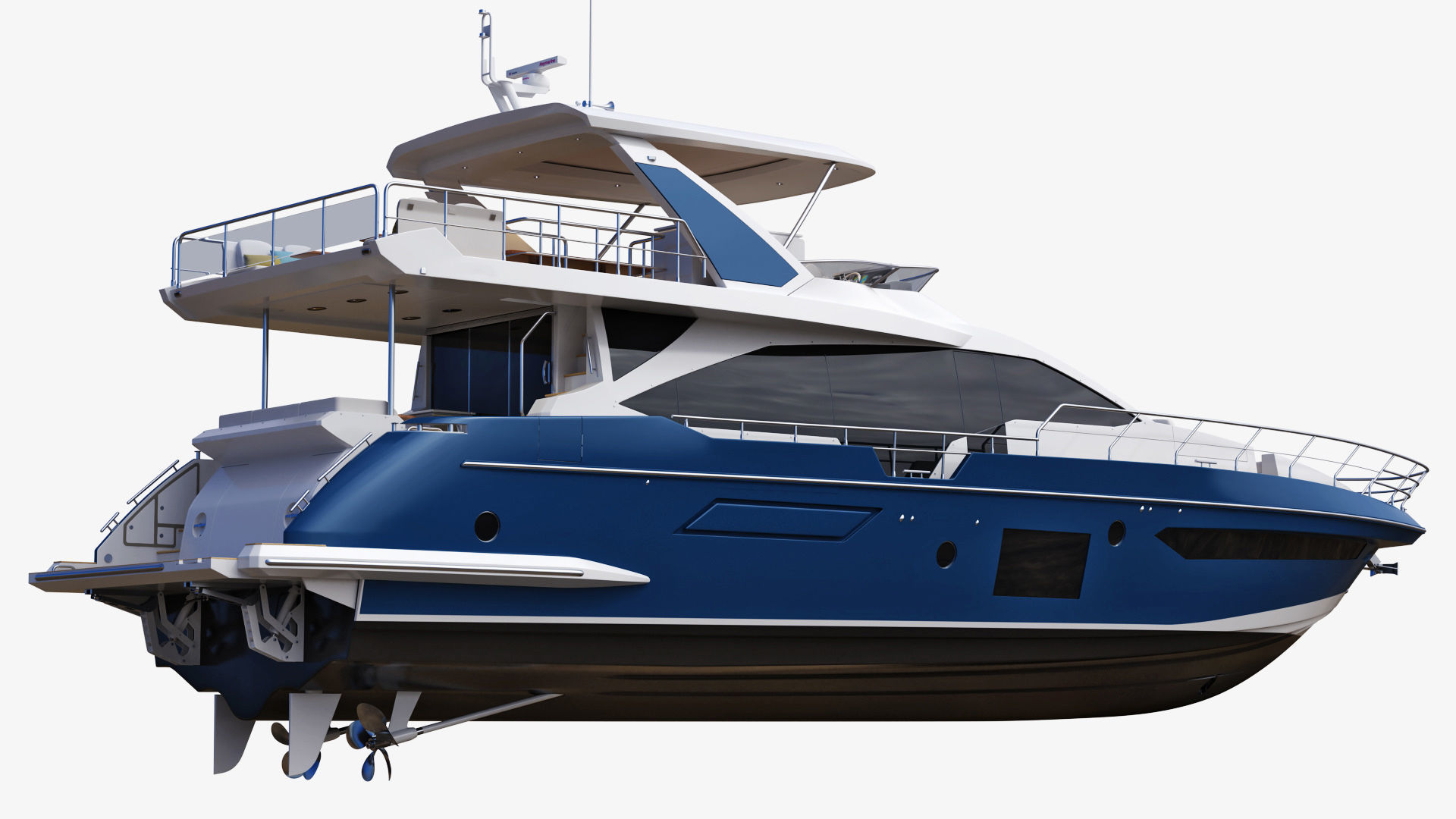 Luxury Motor Yacht Generic 3D model_6
