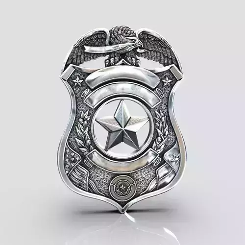 Spring ISD Police Badge 3D print model