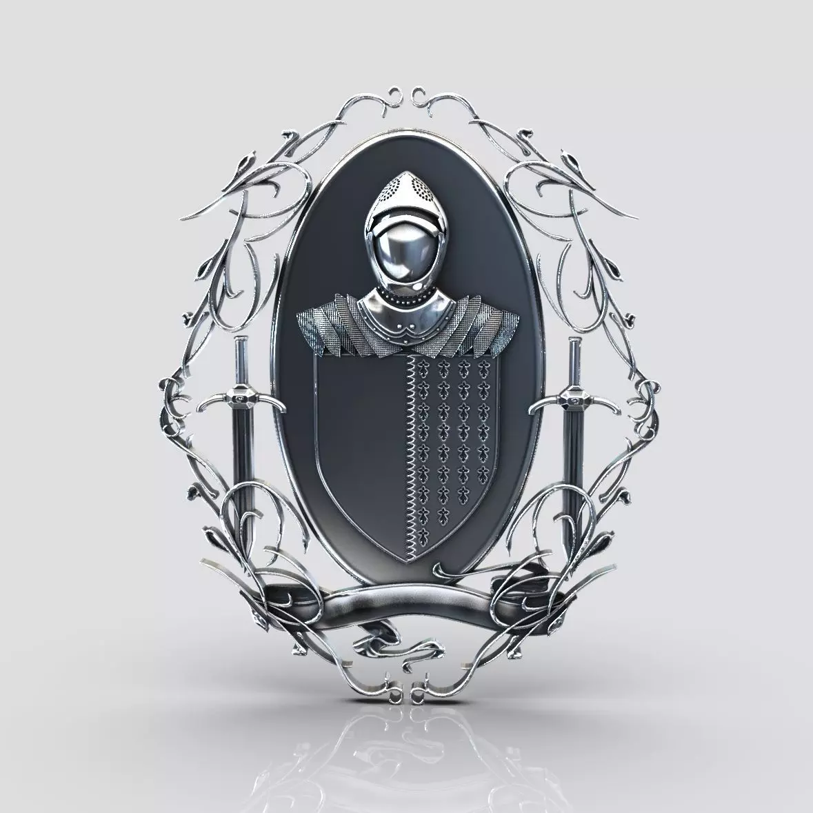Coat of arms of Denton 3D print model