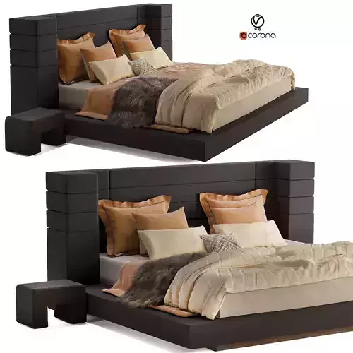warm bed set 05 3D model