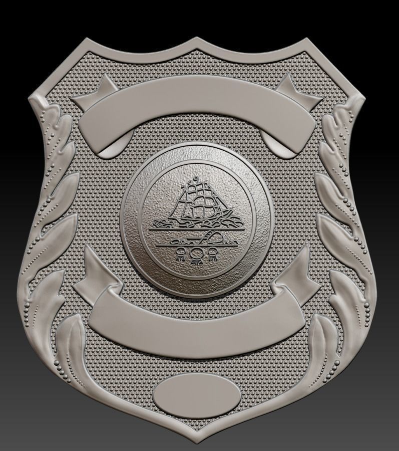 Norfolk Police Badge 3D print model_9