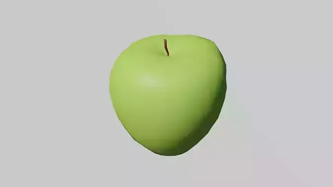 Green apple low poly