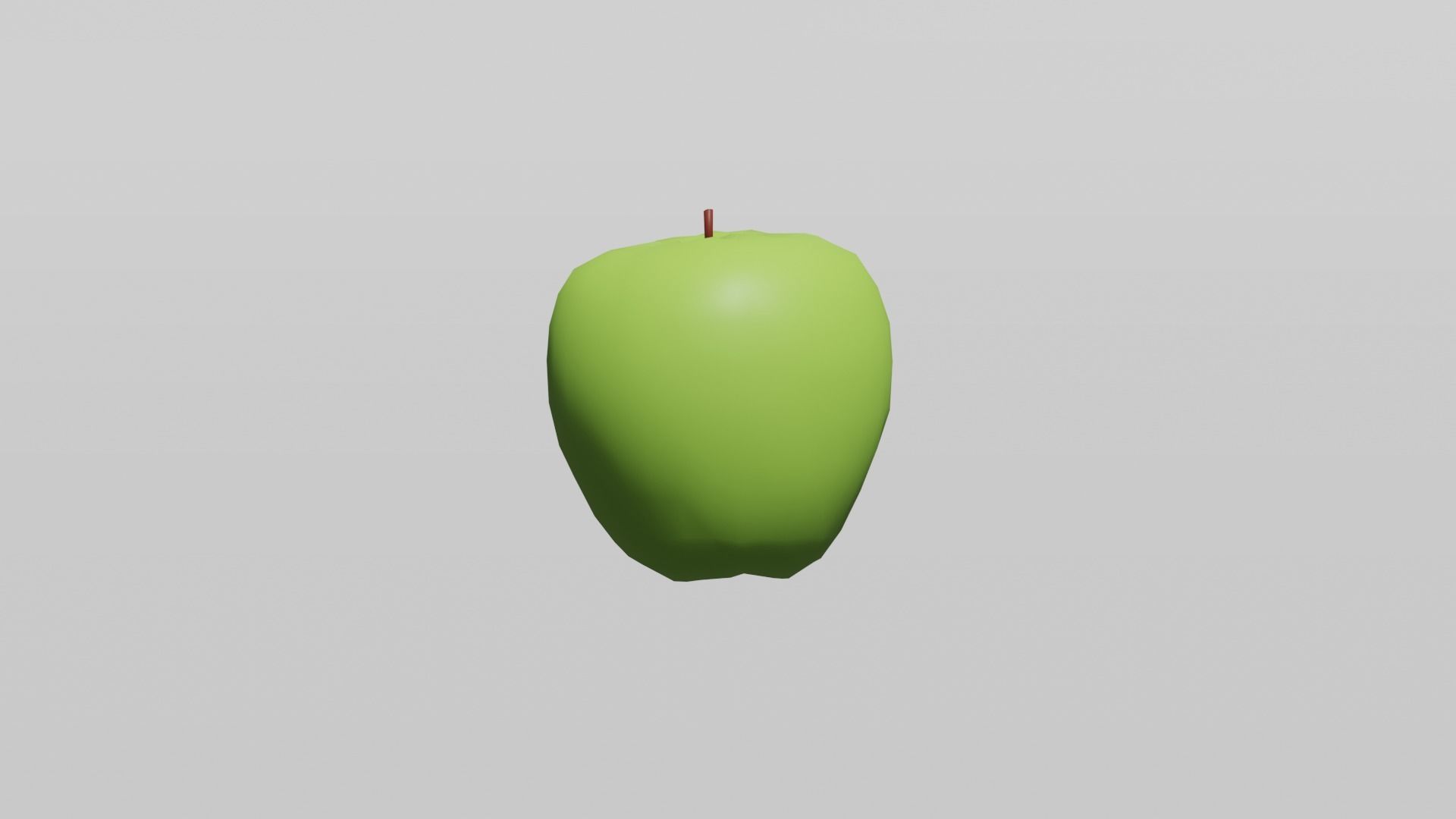 Green apple low poly Free low-poly 3D model_2