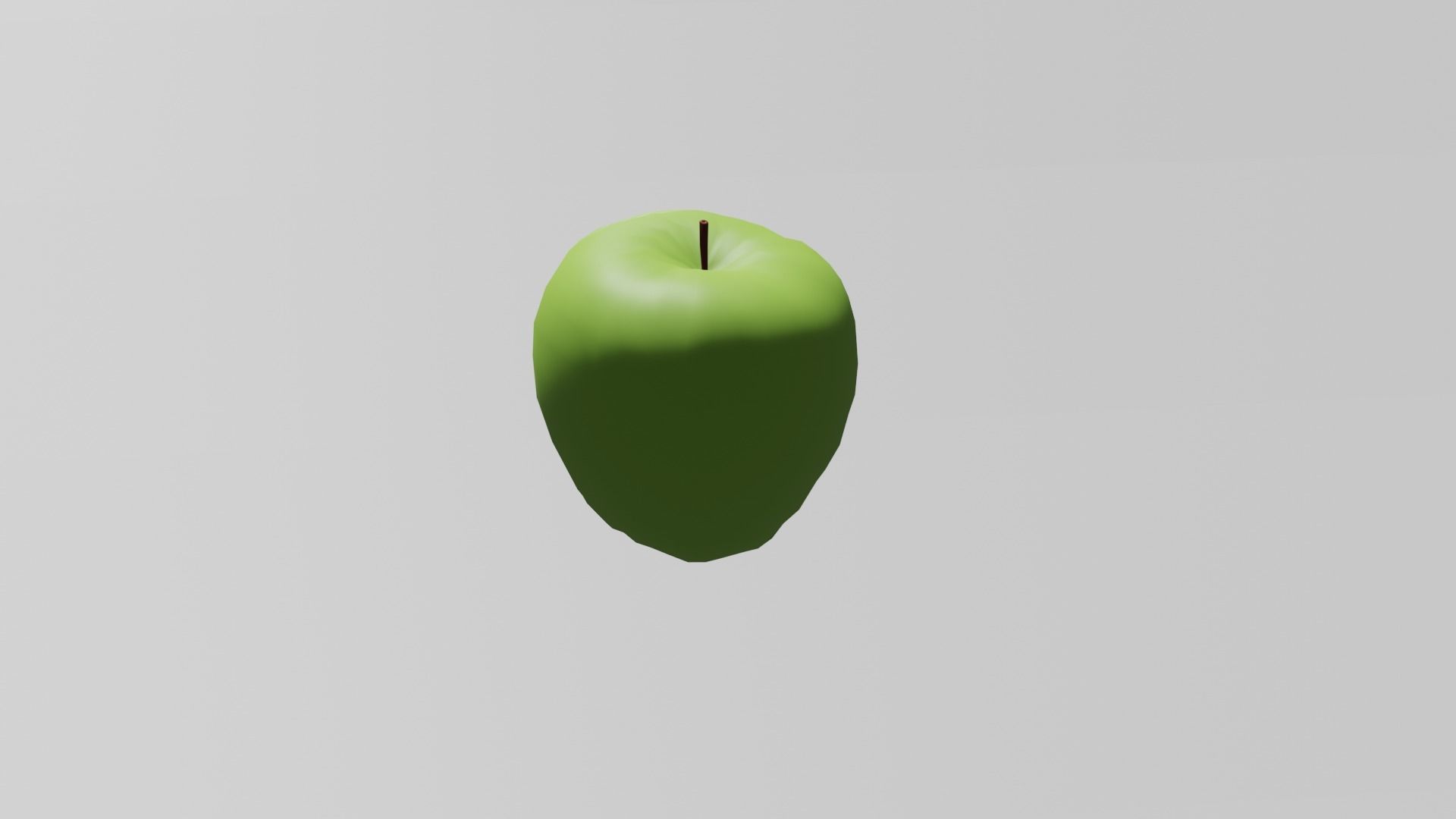 Green apple low poly Free low-poly 3D model_6