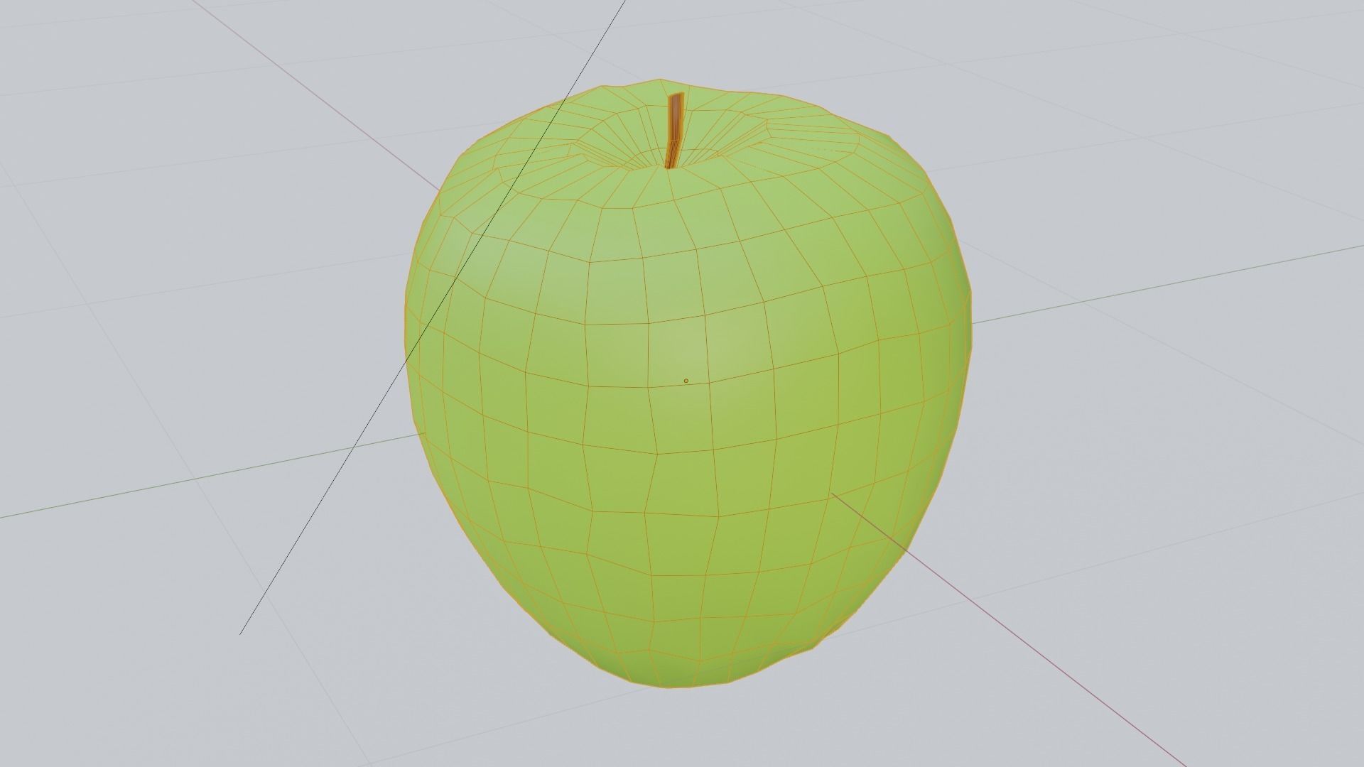 Green apple low poly Free low-poly 3D model_7