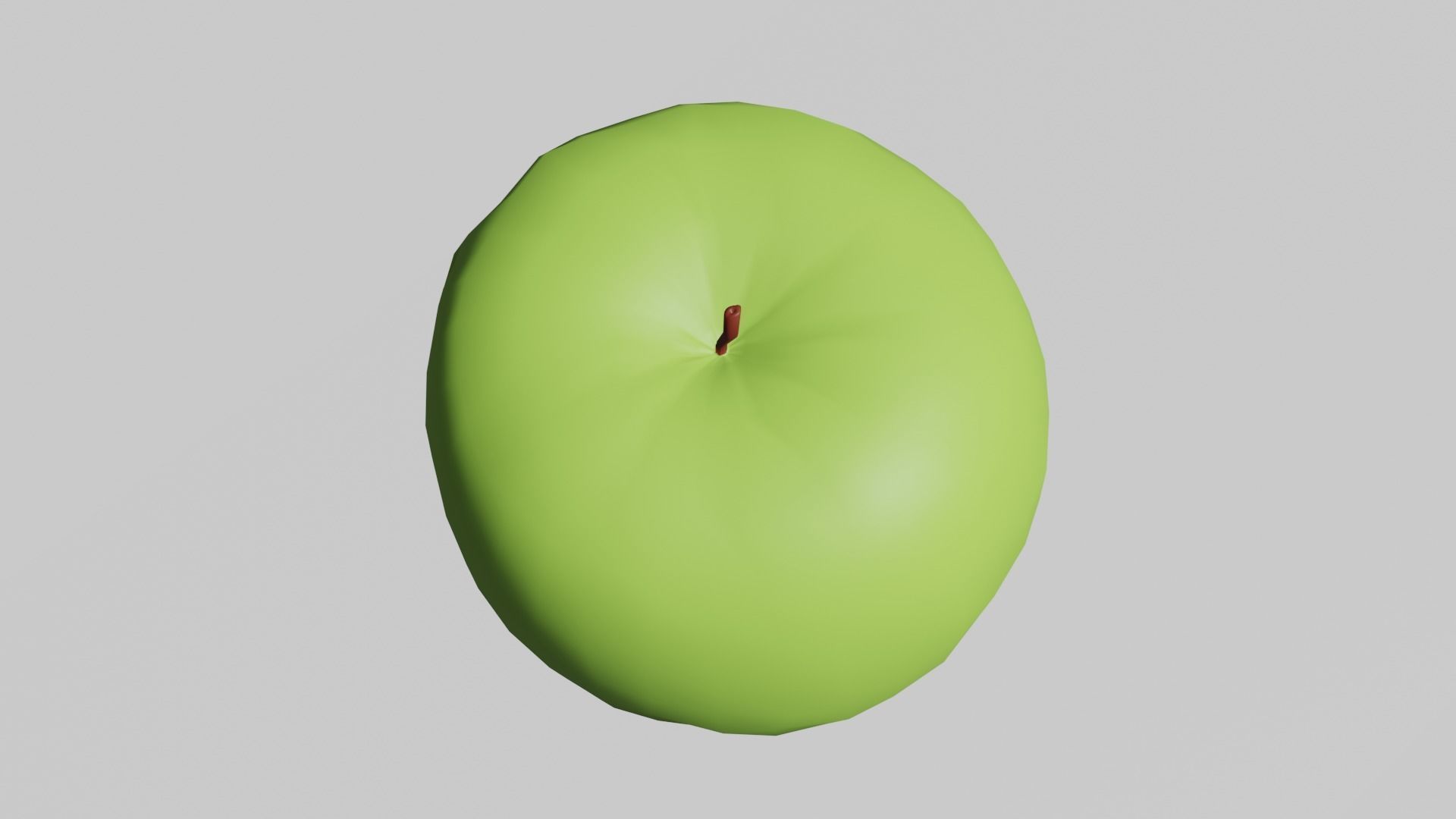 Green apple low poly Free low-poly 3D model_5