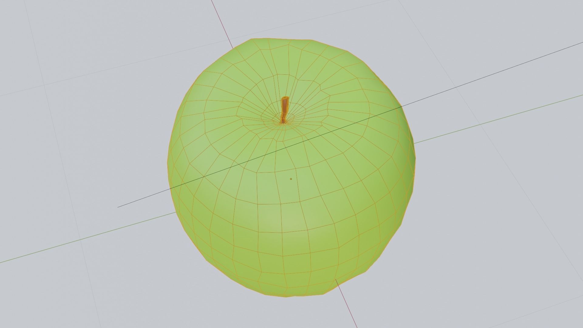 Green apple low poly Free low-poly 3D model_8