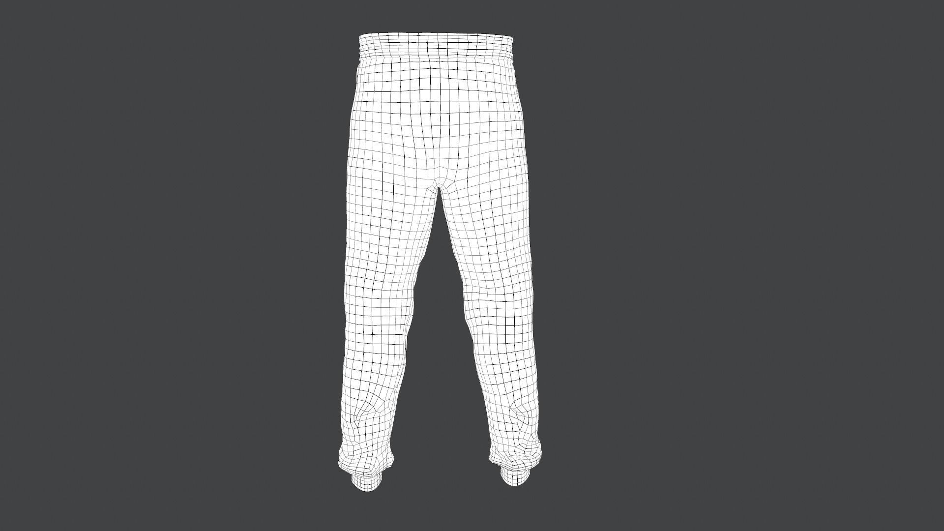 Brown Stonewashed Jogger Pants Low-poly 3D model_21