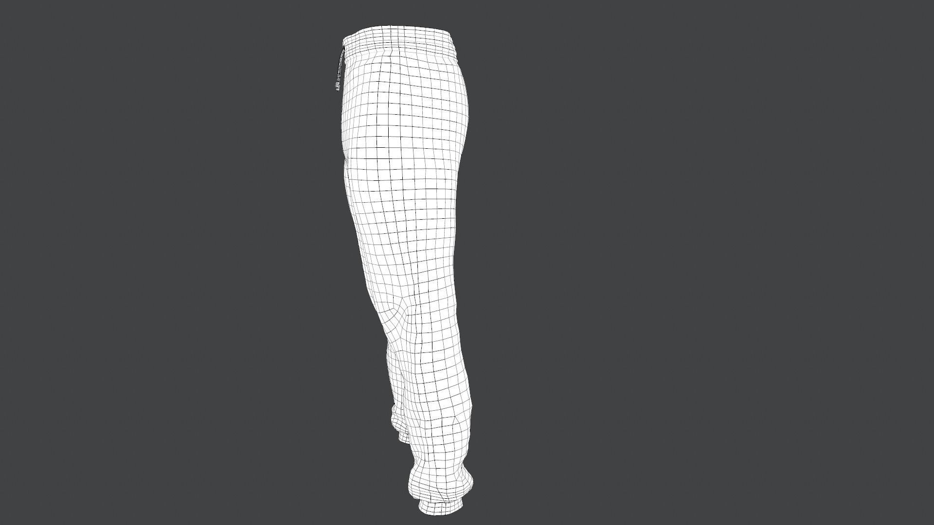 Brown Stonewashed Jogger Pants Low-poly 3D model_17